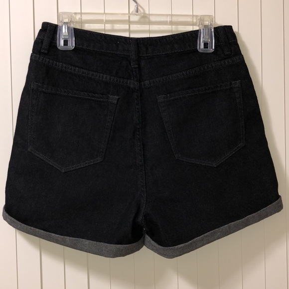 NATURE DENIM High Waist Cuffed Dark Wash Shorts M - Picture 5 of 11